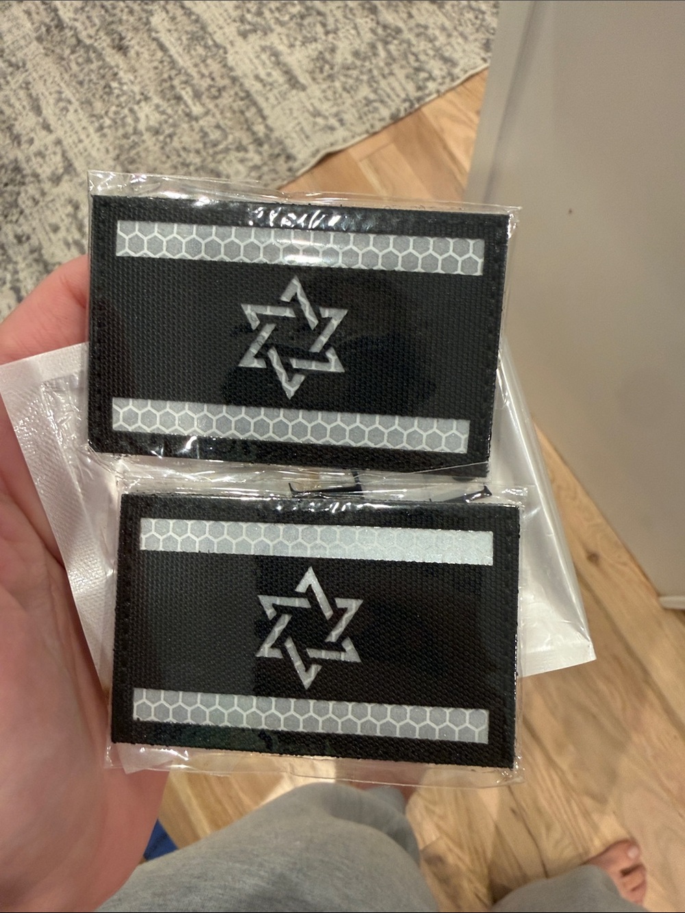 Israeli Black Tactical Patch Pack of 2